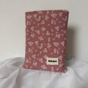 Boek sleeve bloemen - Roze
