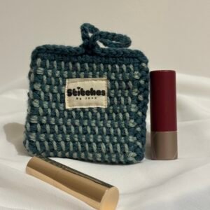 Gehaakte mini pouch - Groen duo
