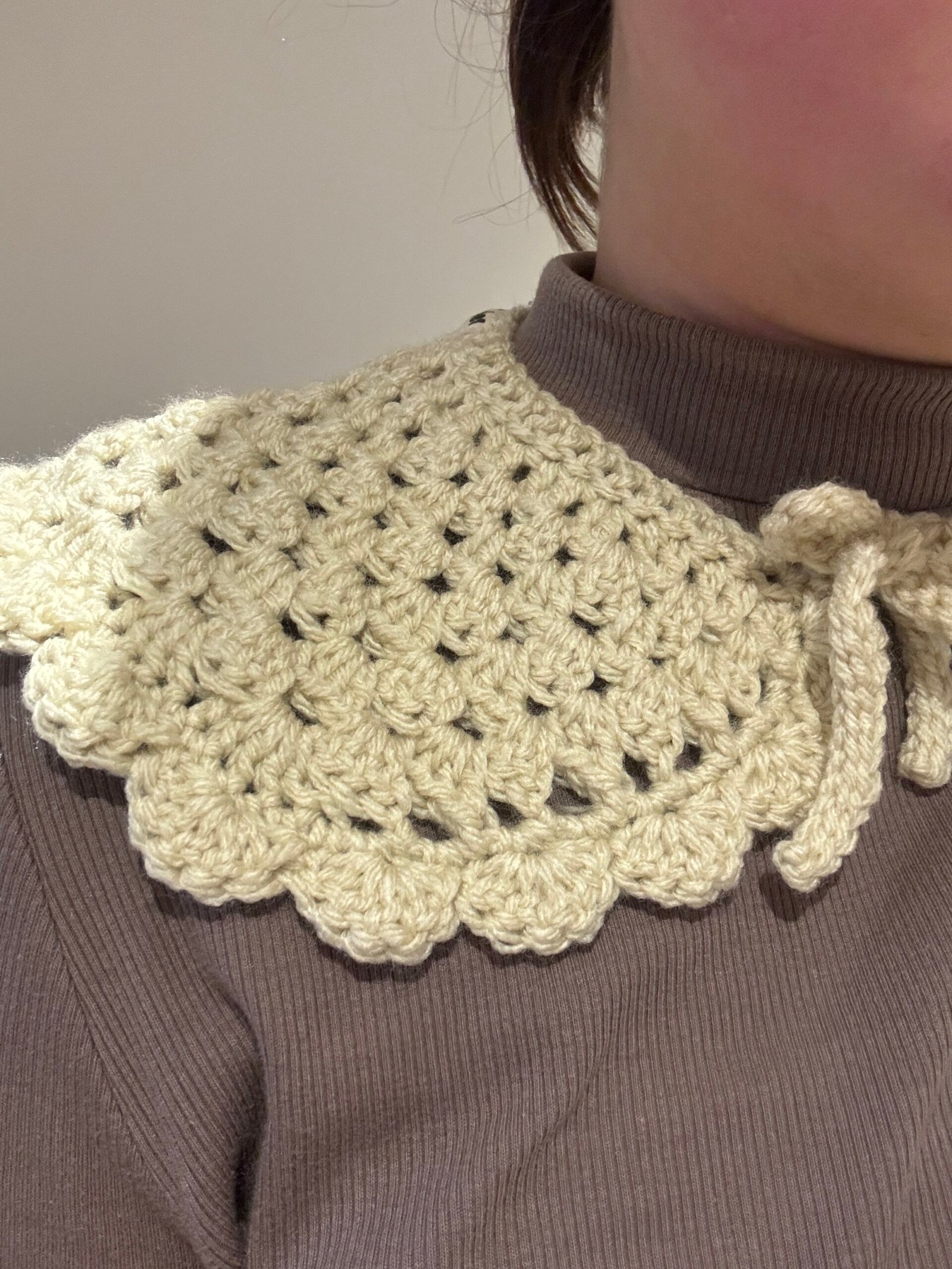 Gehaakte Peter Pan-kraag - Beige - Afbeelding 5