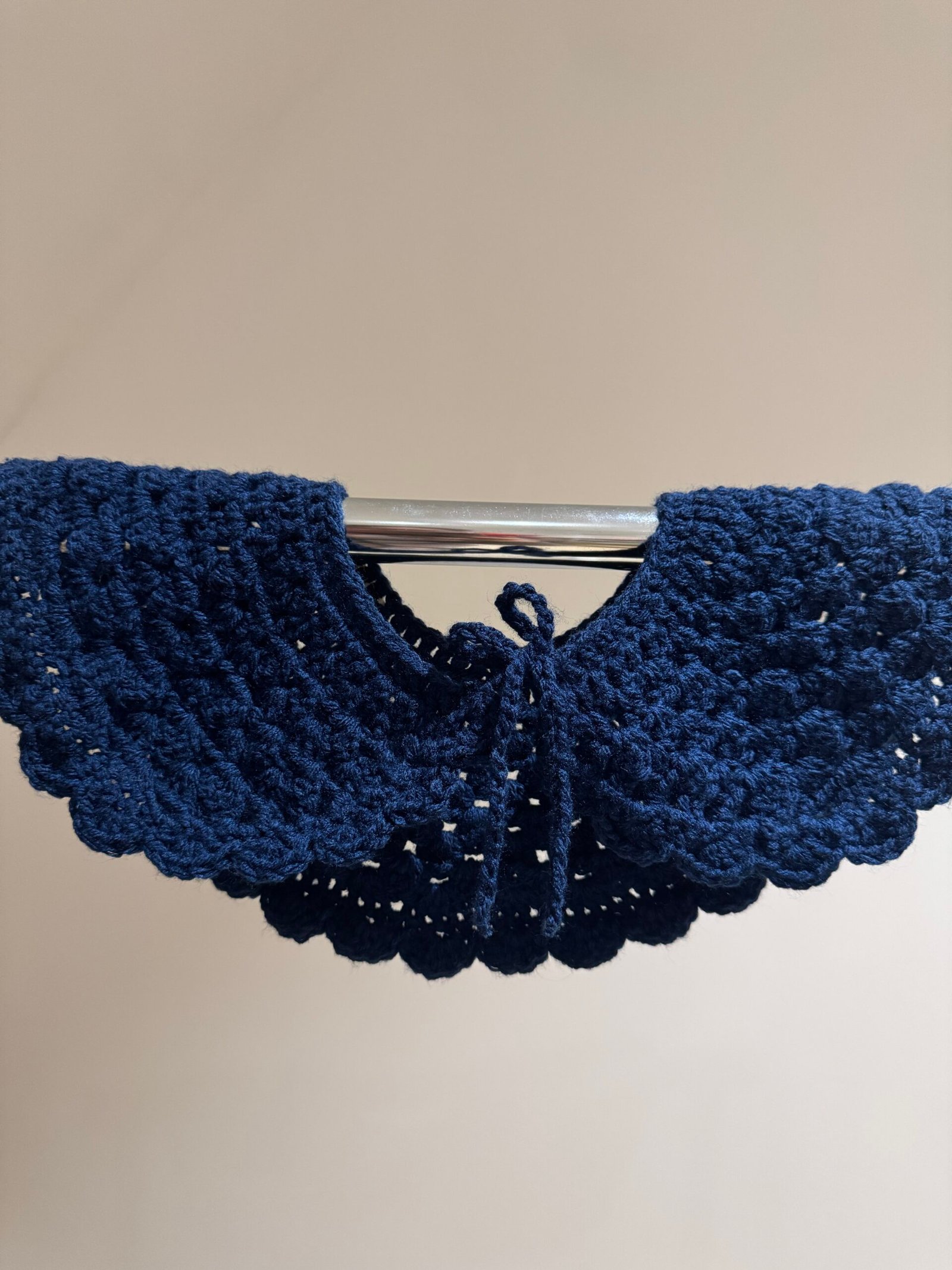Gehaakte Peter Pan-kraag - Navy - Afbeelding 2