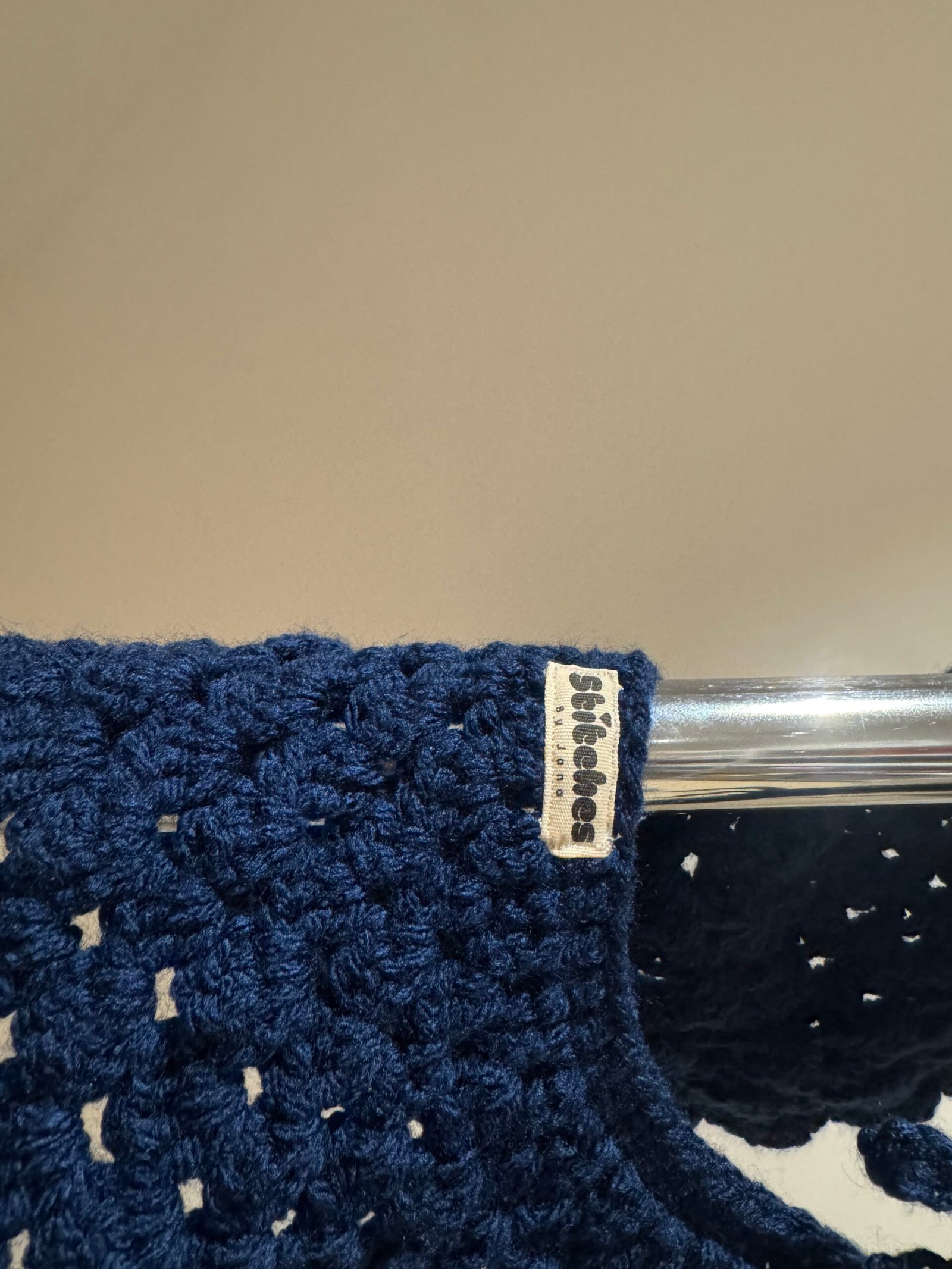 Gehaakte Peter Pan-kraag - Navy - Afbeelding 3