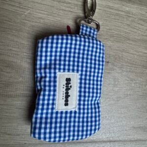 Sleutelhanger etui - Blauwe gingham